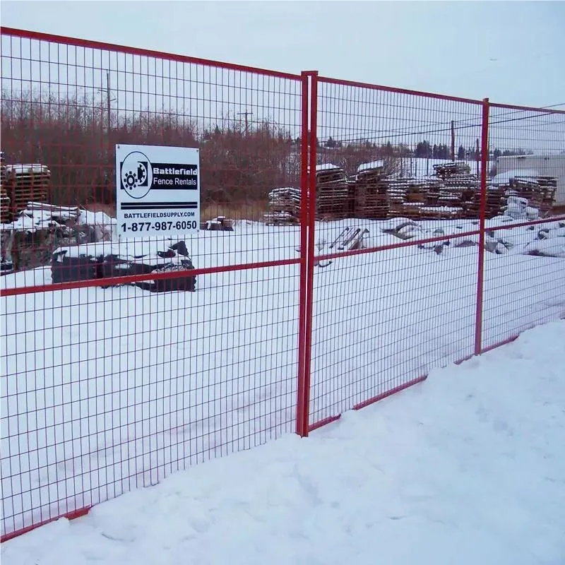 Green Canada Temporary Fence Welded Wire Mesh Temporary Fence for Construction Site Fencing Metal Crowd Control Barrier Steel Road Barrier Traffic Fence