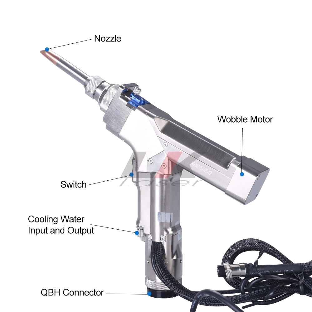 Hand-Held Wobble Laser Welding Head for Stainless Aluminum Metal Laser Welding Machine