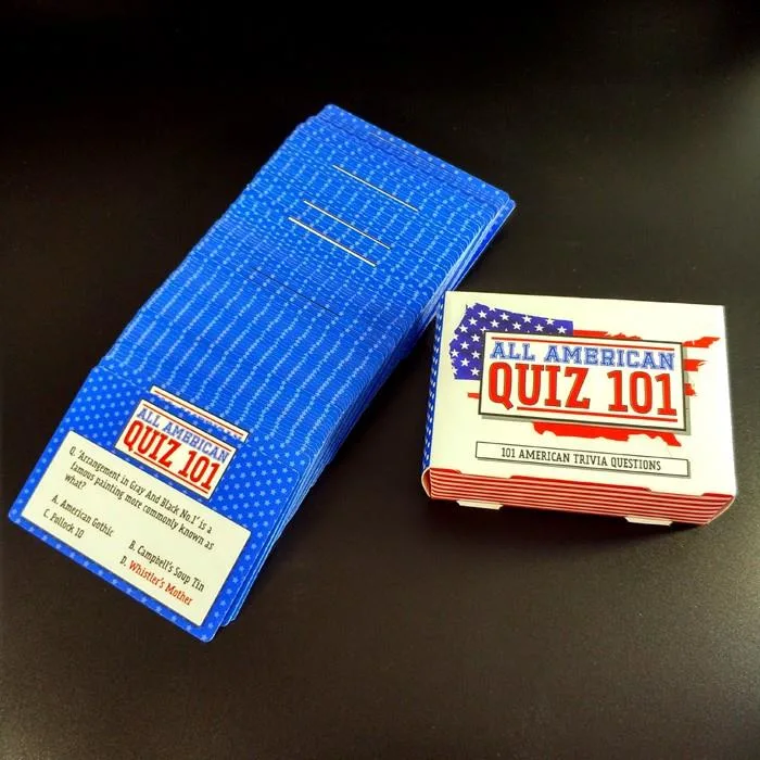 American Trivia Questions Cards/Learning Cards/Game Cards