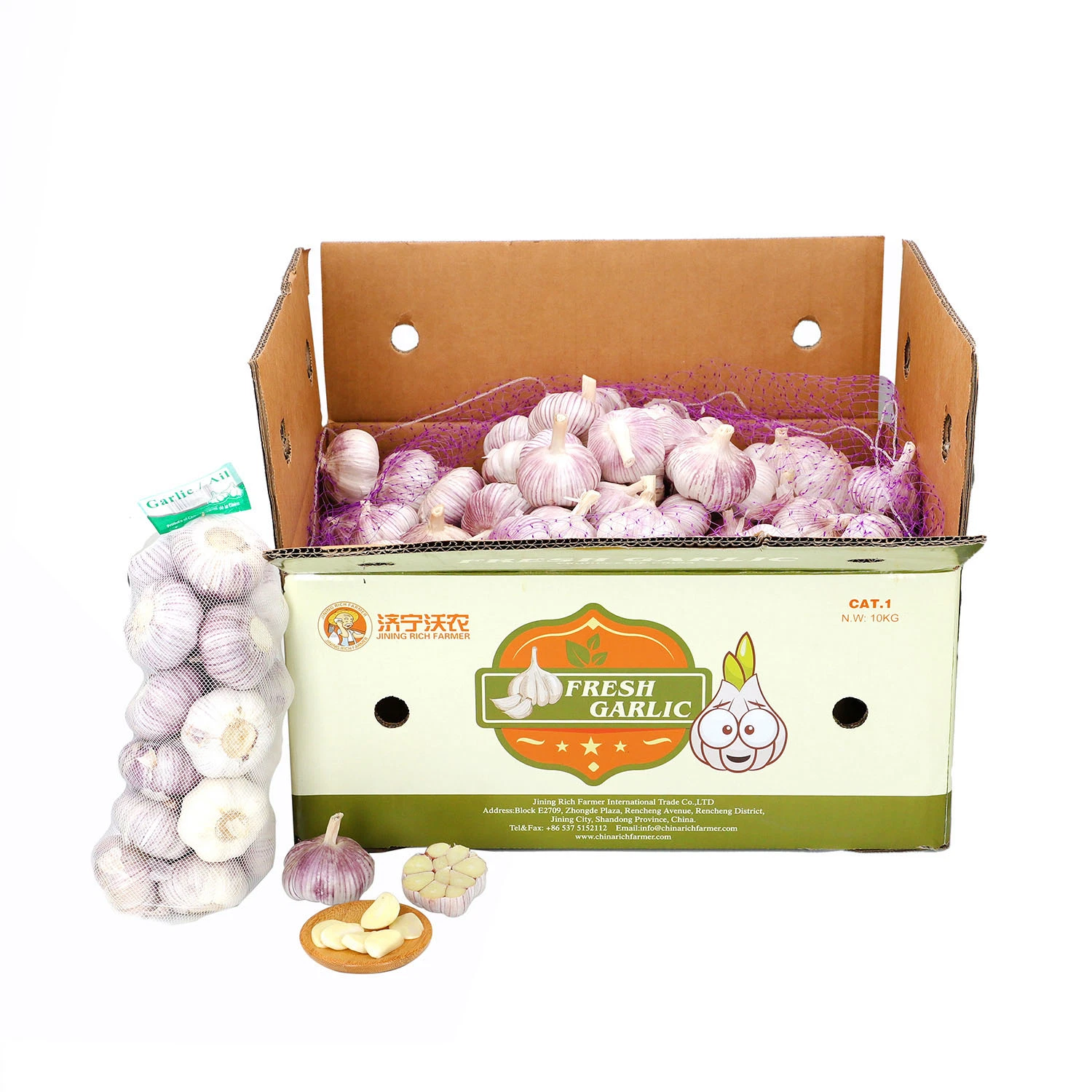 Wholesale/Supplier 4.5cm 5.0cm 5.5cm 6.0cm 10kg Carton Normal White Fresh Garlic Price