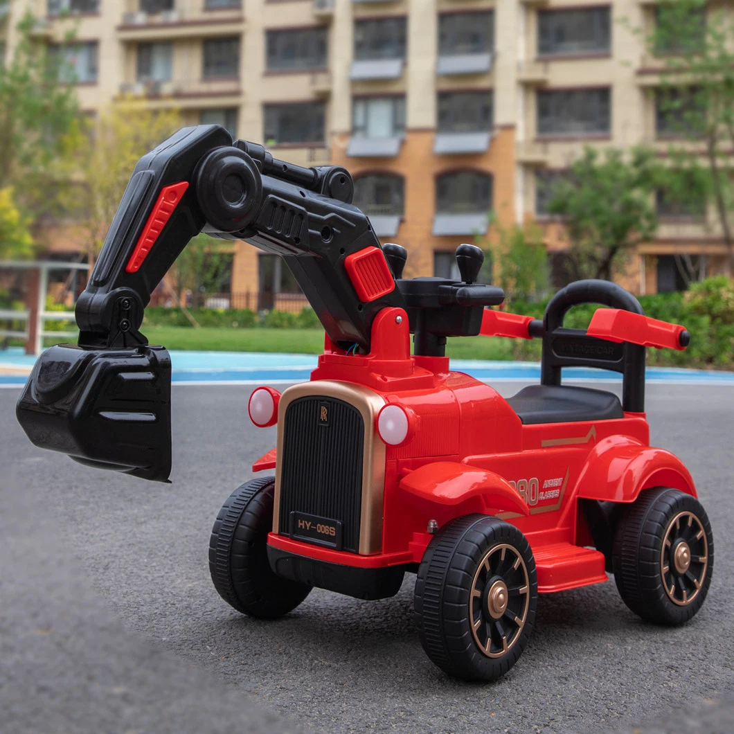 2022 High Quality Plastic Kids Excavator Toys Mini Baby Children Ride on Car Excavator Trucks Baby Gift Kids Manual Digging Arm Car Excavator