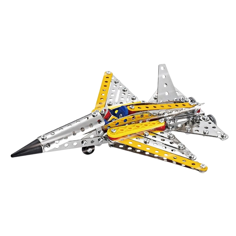 249PCS Kids Metal Screw Nut Assembly Battle Aircraft Toy Children Developmental 3D Puzzle Model Military Plane Building Block Toys