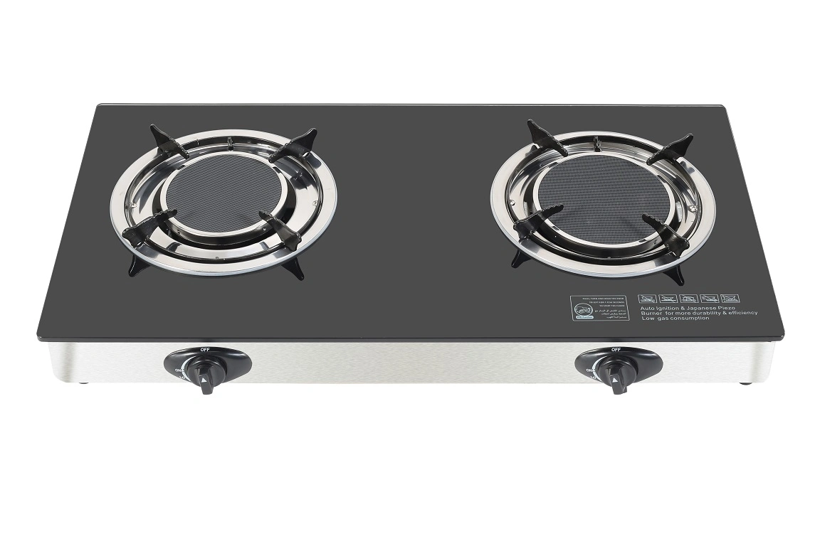 Africa Market Hot Slae Stainless Steel Cooktop 2 Burner Gas Cooker Stove