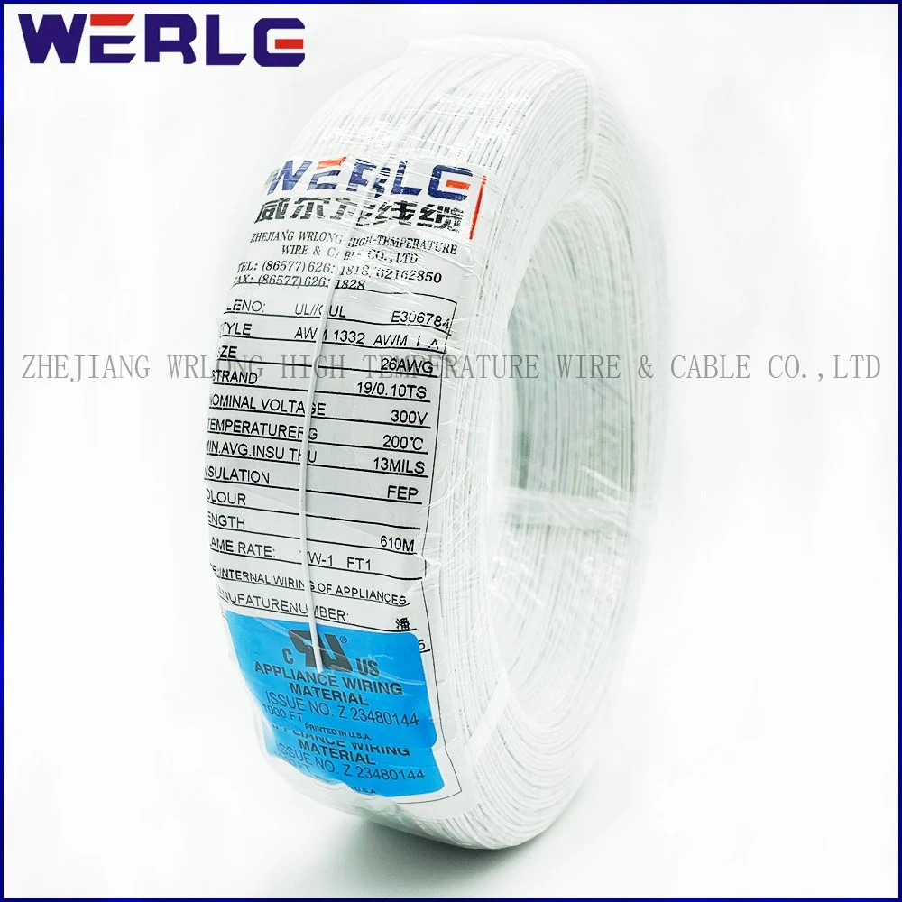 Electric Wire and Cable UL1330 FEP High Temperature Resistant Tinned Copper Wire 200c Customized Coaxial Cable