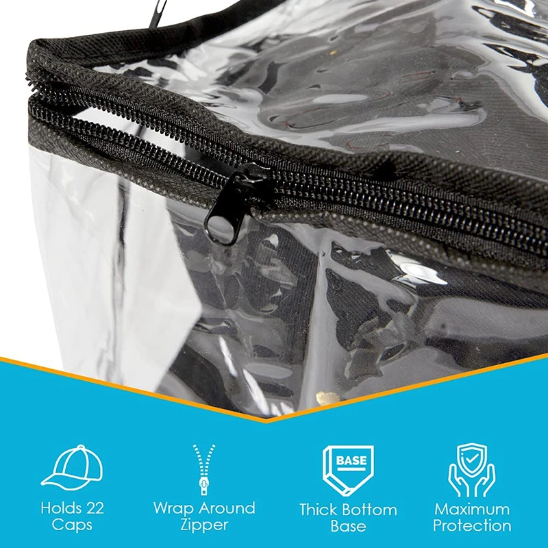 Durable Wholesale High Quality Cap Organizer Case Dust Proof Tote Transparent Hat Storage Bag