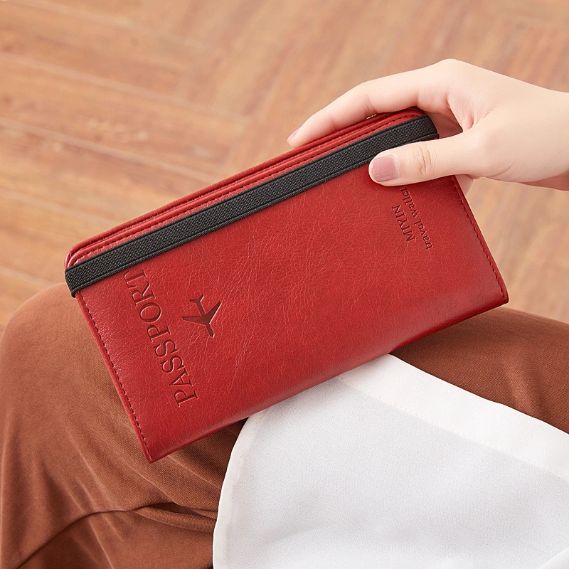 The New Fashion Travel Multifunctional Passport Bag Korean Version of The Ultra-Thin Document Holder for Men and Women Can Hold Mobile Phones