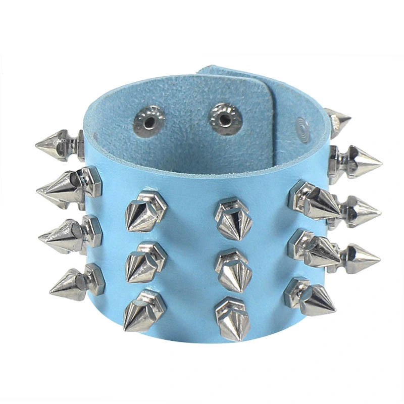 Style Punk gothique Spike rivets goujons hommes Bracelet Bracelet en cuir