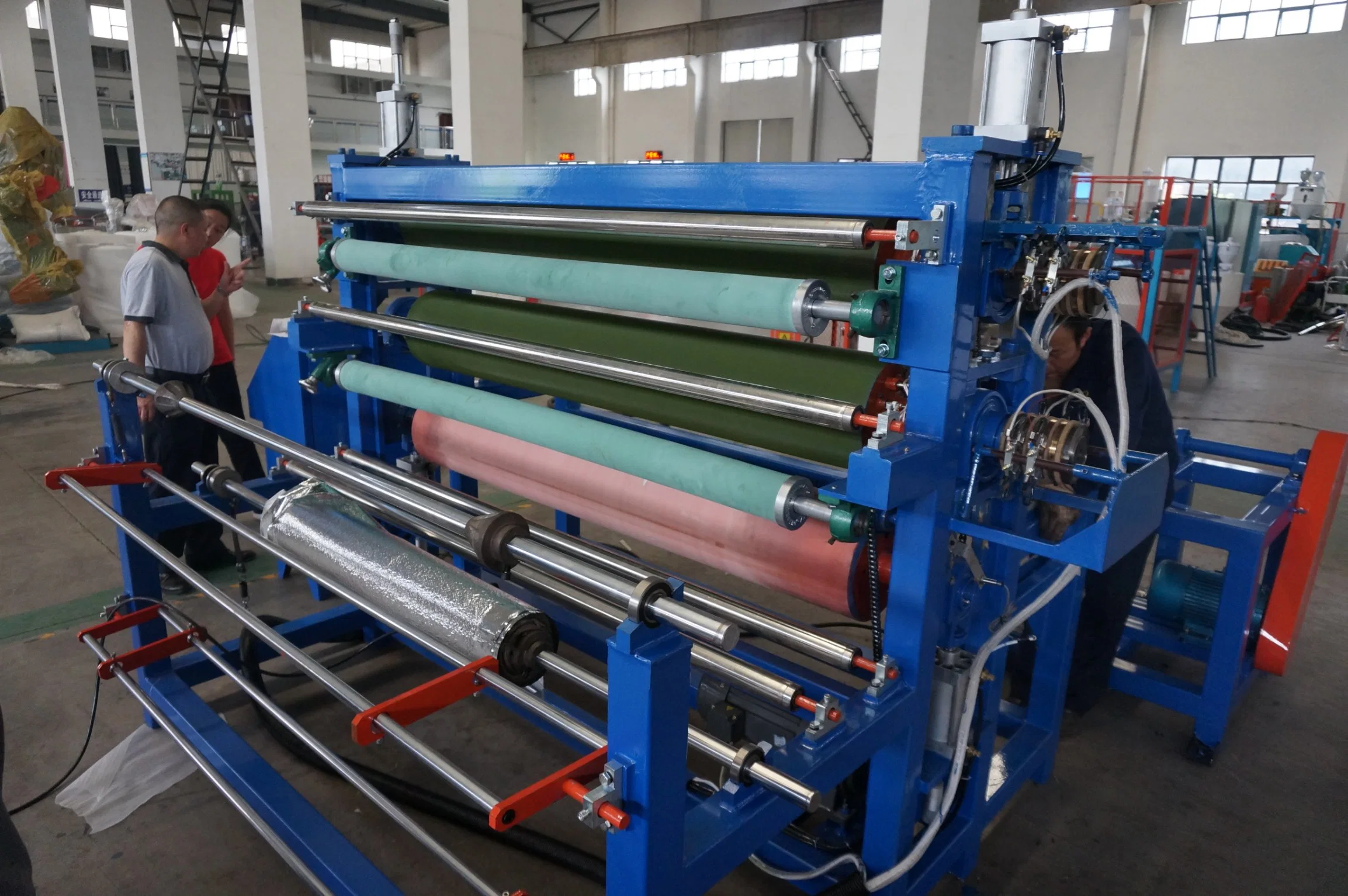 Sing-Side EPE Foam Laminating Machine Plastic Extruder Machine Suppplier