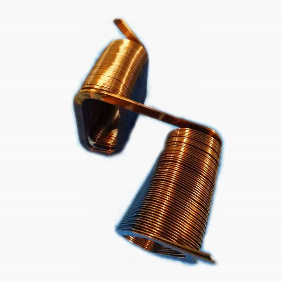 Insulation Coated Pure Copper Wire Flat Copper Coil Inductor High Frequency Mutilayer Magnetic Flat Copper Coil