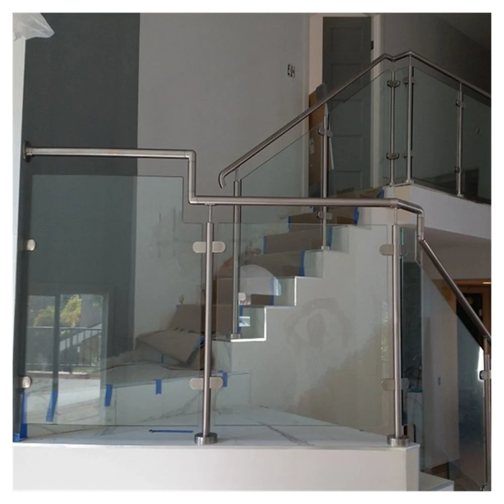 Modern Fence Handrail Design Indoor Stainless Steel Railing Glass