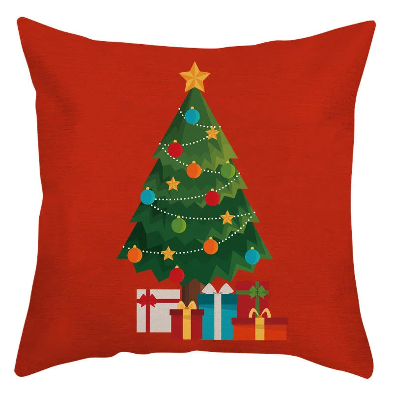 Top Selling Santa Claus Printing Velvet Cushion Cover Living Room Bedroom Car Hotel Christmas Cushion Cover