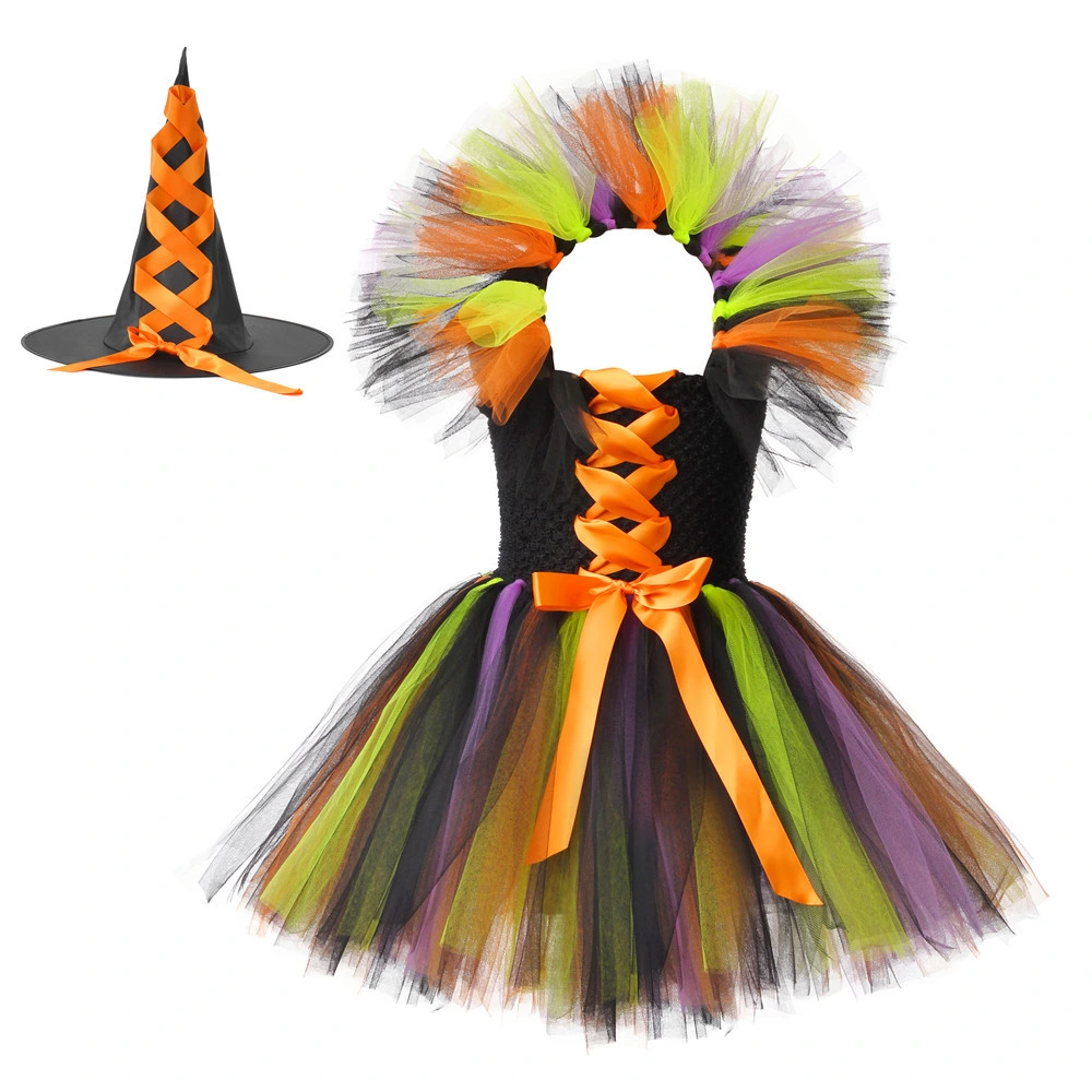 Children's Halloween Clothing Witch Popular Skirt Witch Hat Girls