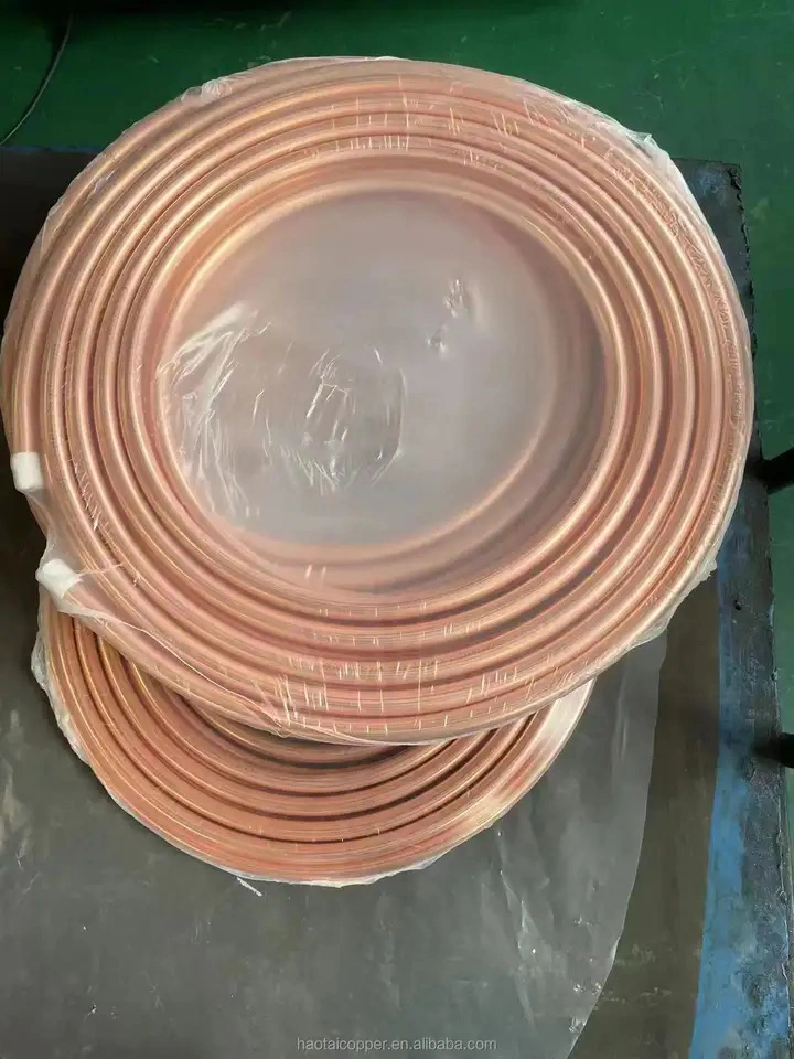 C1100 C12200 1/4'' 3/8'' 1/2'' 3/4'' 15meters/Coil Copper Pancake Coil Copper Pipes for Air Conditioner