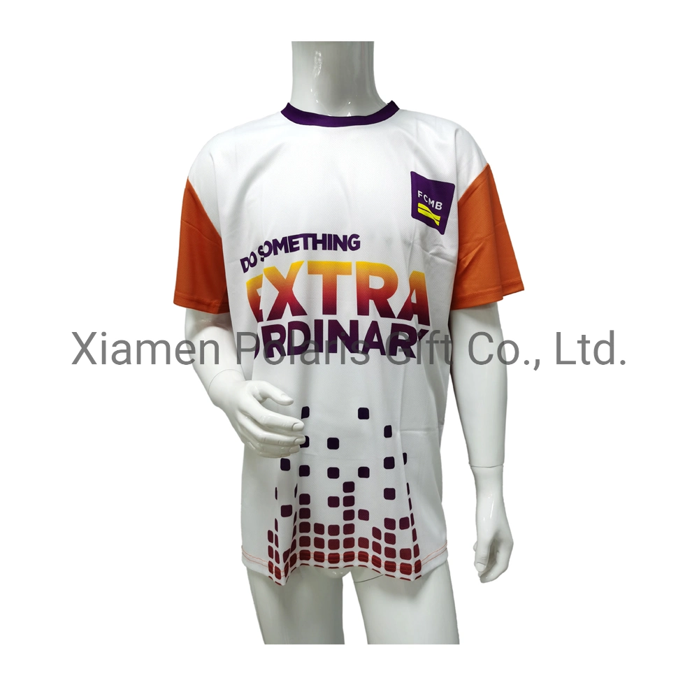 Promotion Breathable Dri Fit Sports Tshirts with Full Color Imprint