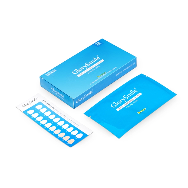 Cost-Effective Hotel Oral Care Blue Dental Teeth Whitening Strips