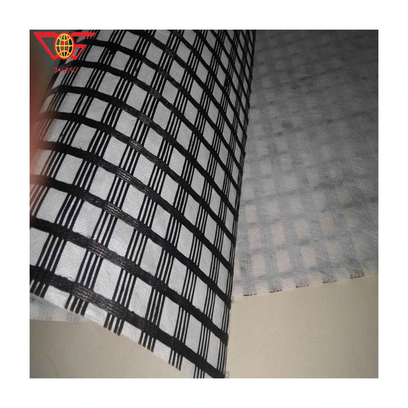 Composite Plastic Geogrid Fiberglass Grid PP Biaxial Geogrid Compound with Nonwoven Geotextile for Roadbed Geogrids Global Hot Sale