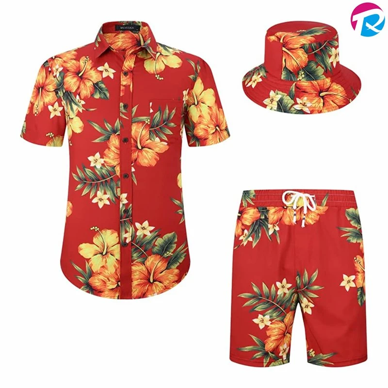 Dernière chemise d'été en lin et coton Uni Et Short Men décontracté Hawaii Beach Fashion Short pour Homme