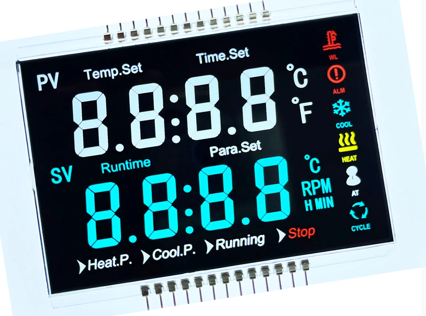 Benutzerdefinierte Temperaturregelung Instrument Display VA negative Transmisive LCD-Panel