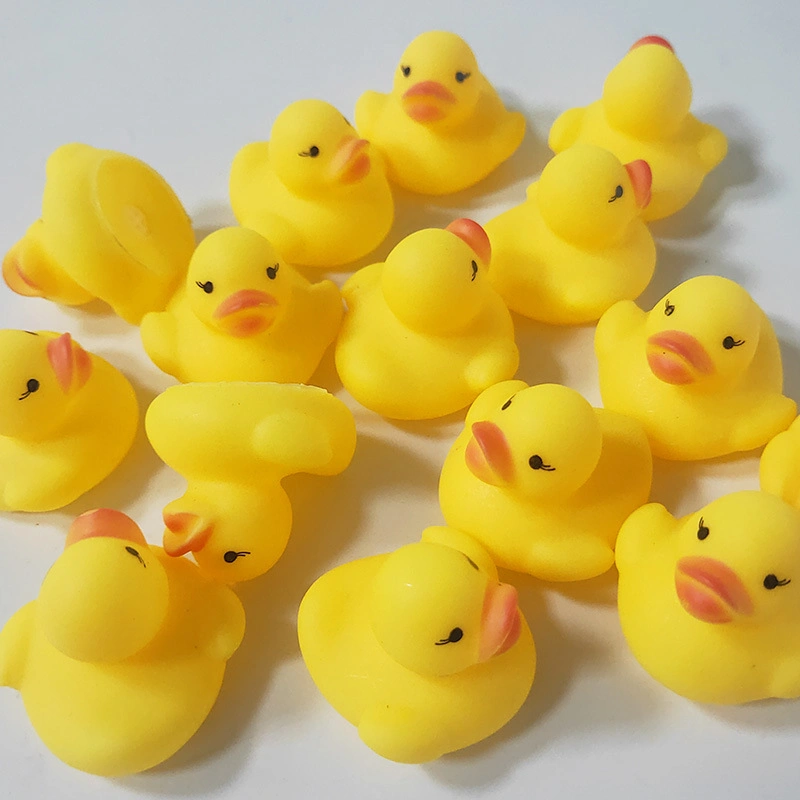 Kids Shower Swimming Small Little Mini Yellow Bulk Rubber Duck Bath Toy Sound Floating Ducks for Baby