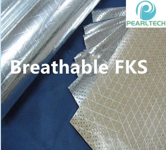 Perforated Silver Aluminum Foil Kraft Three Ways Scrim Rolls for Duct Insulation