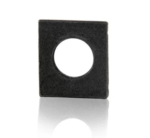 Junta quadrada de orifício redondo em zinco preto ligação do material de fixação para peças automáticas Anilha