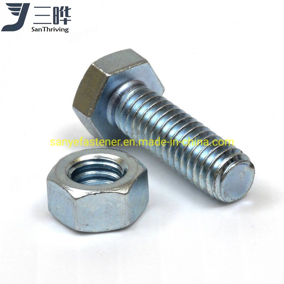 Standard Bolts Carbon Steel Hex Bolt and Nut