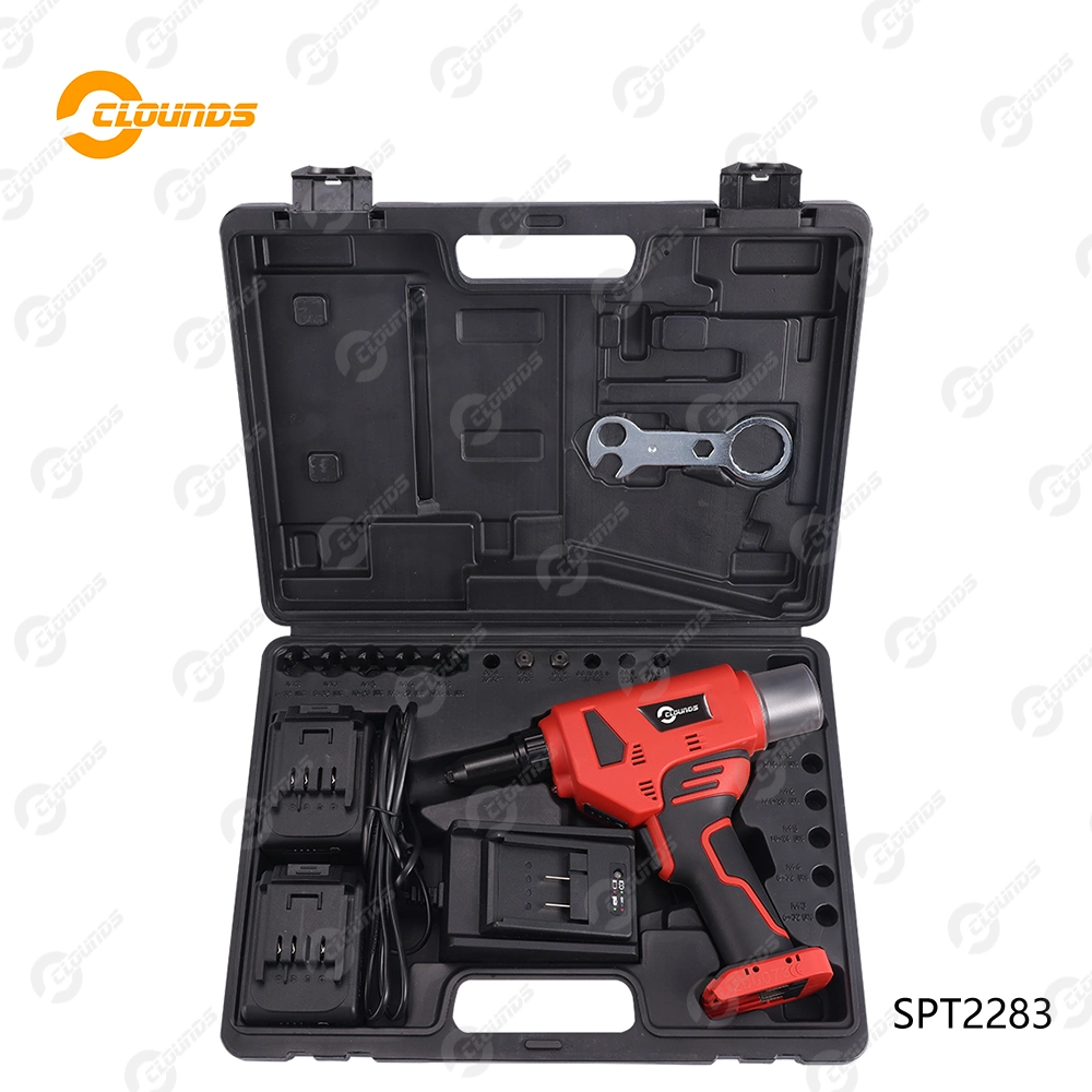 Spt2283 Electric Fasterner Rivet Brushless Motor Li-ion Battery Riveting Tool Cordless Blind Riveter Tools