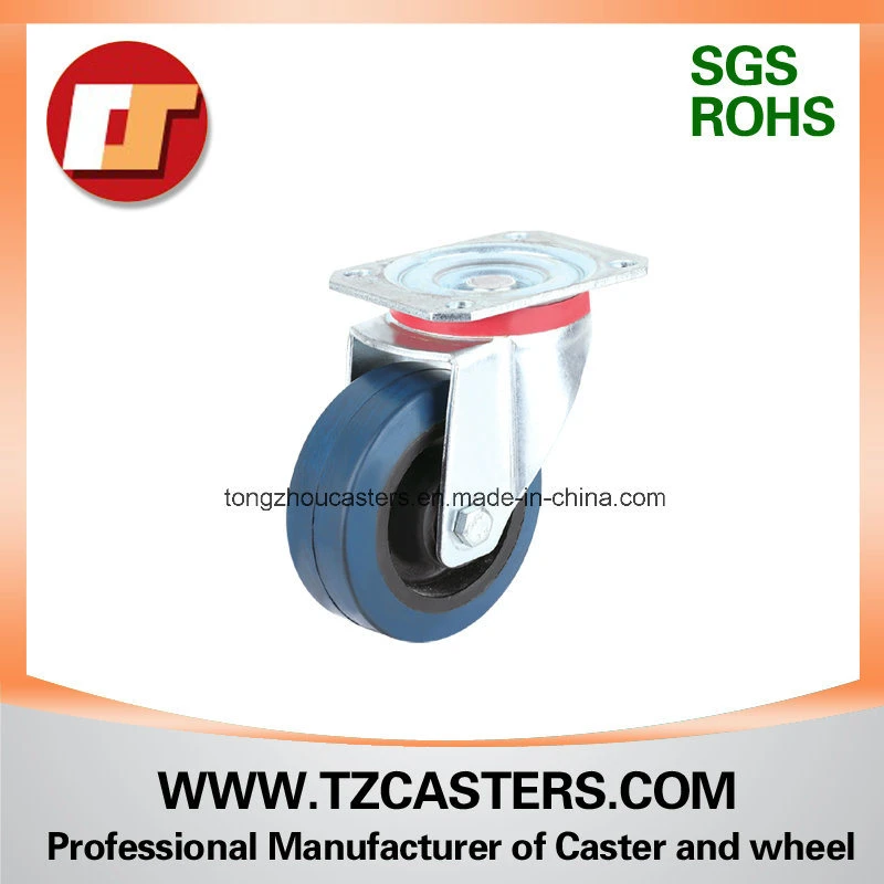 PVC Swivel Steel Plate Caster Wheels, Furniture Castors