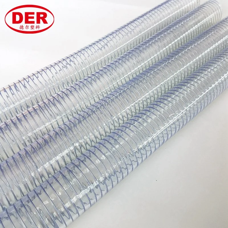 Flexible Hochtemperaturbeständige FDA PVC-Feder Stahldraht Wasser Schlauch