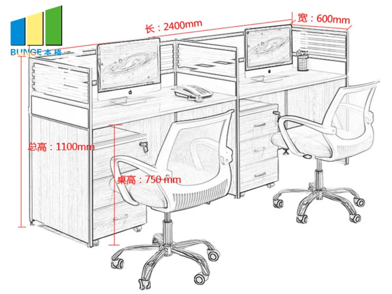 Particiones de vidrio modulares para oficinas, cubículos de madera, escritorios y estaciones de trabajo usados en venta