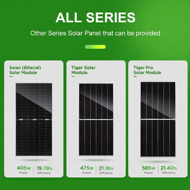 Jinko Solar Panel 395W 405W 415W Full Black Tiger Neo Half Cell Mono Perc Photovoltaic with TUV CE Certificates for Solar System