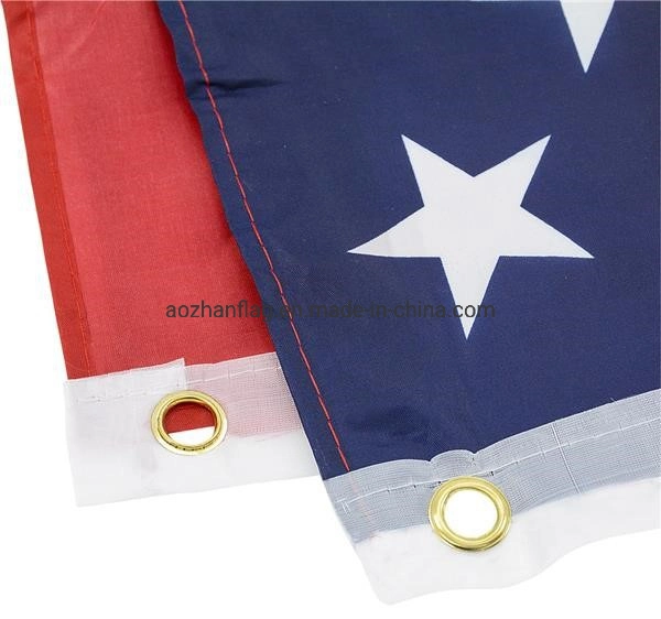 Custom 5X3 imprime Estados Unidos Estados Unidos bandera con pasamuros de latón