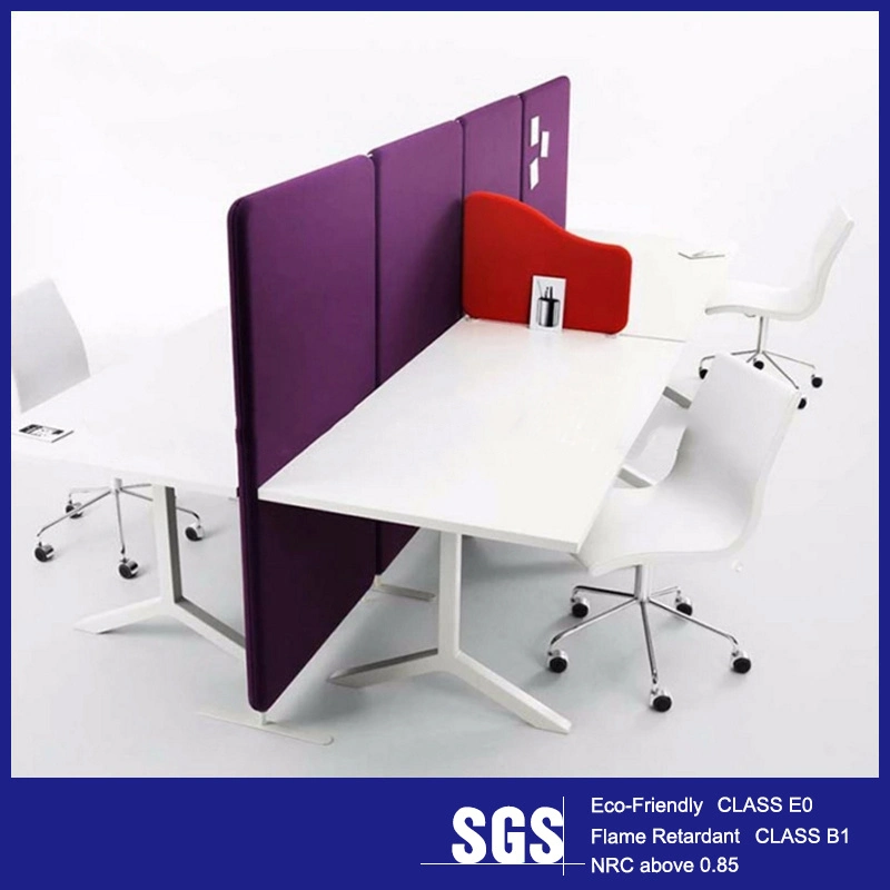 100% Polyester Pet Acoustic Panels Office Privacy Screen Panels Schalldicht Tischteiler zum Verkauf