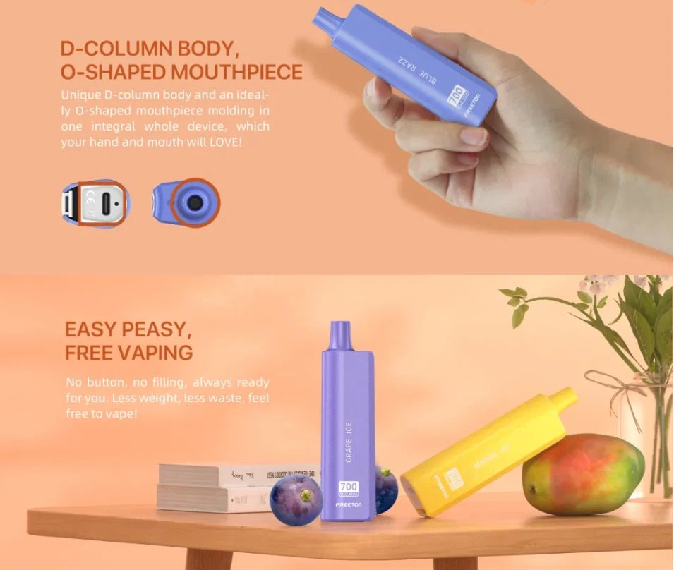Freeton Eco Mini Disposable/Chargeable Vape Pod Pen Ecig 700 Puffs Electronic Cigarette