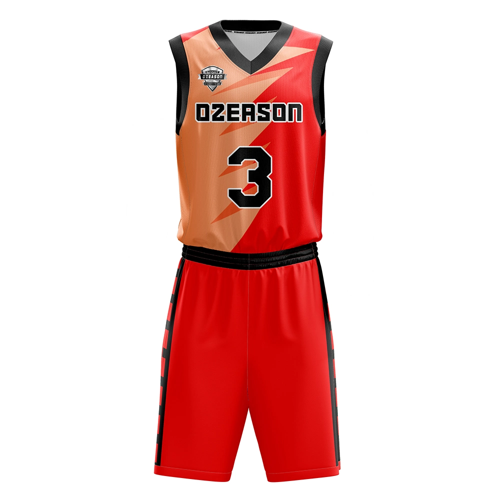 Unique Designs Sublimation Blank School Team Mesh Basketball Shorts Jersey Uniform Set