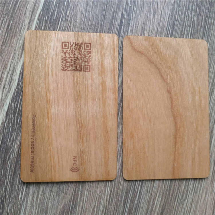 High quality/High cost performance  Custom Print Wooden RFID Card