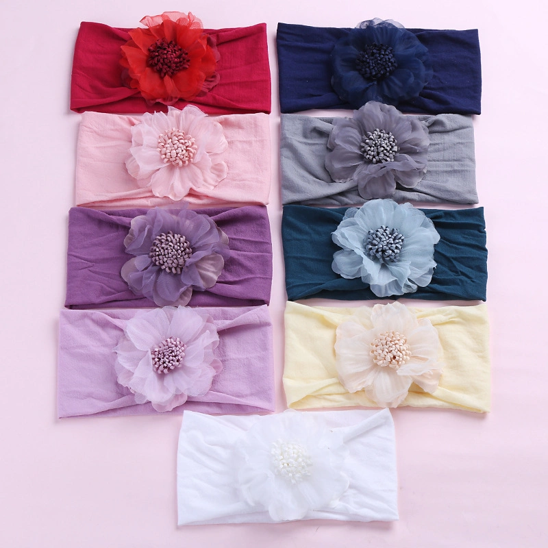 Fashion Breit Jacquard Baby Haarband Bowknot Haarreif Seitlich Haarreif Niedliche Haarzubehör für Mädchen