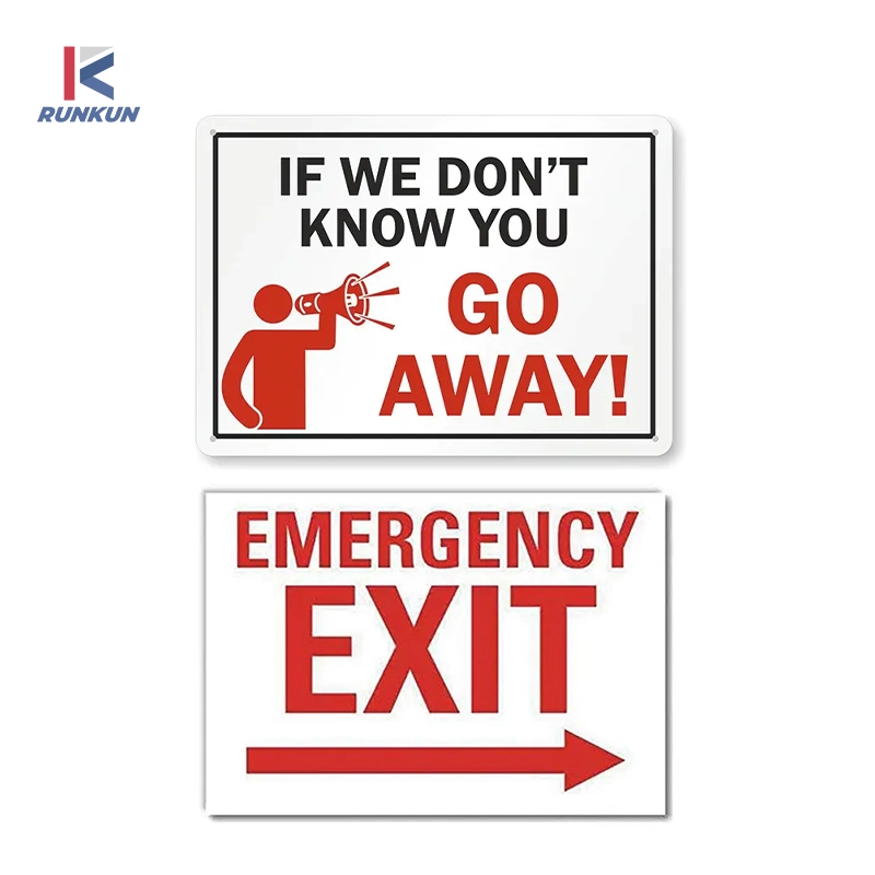 Custom Logo Exit Message Display Board Safety Signs Print