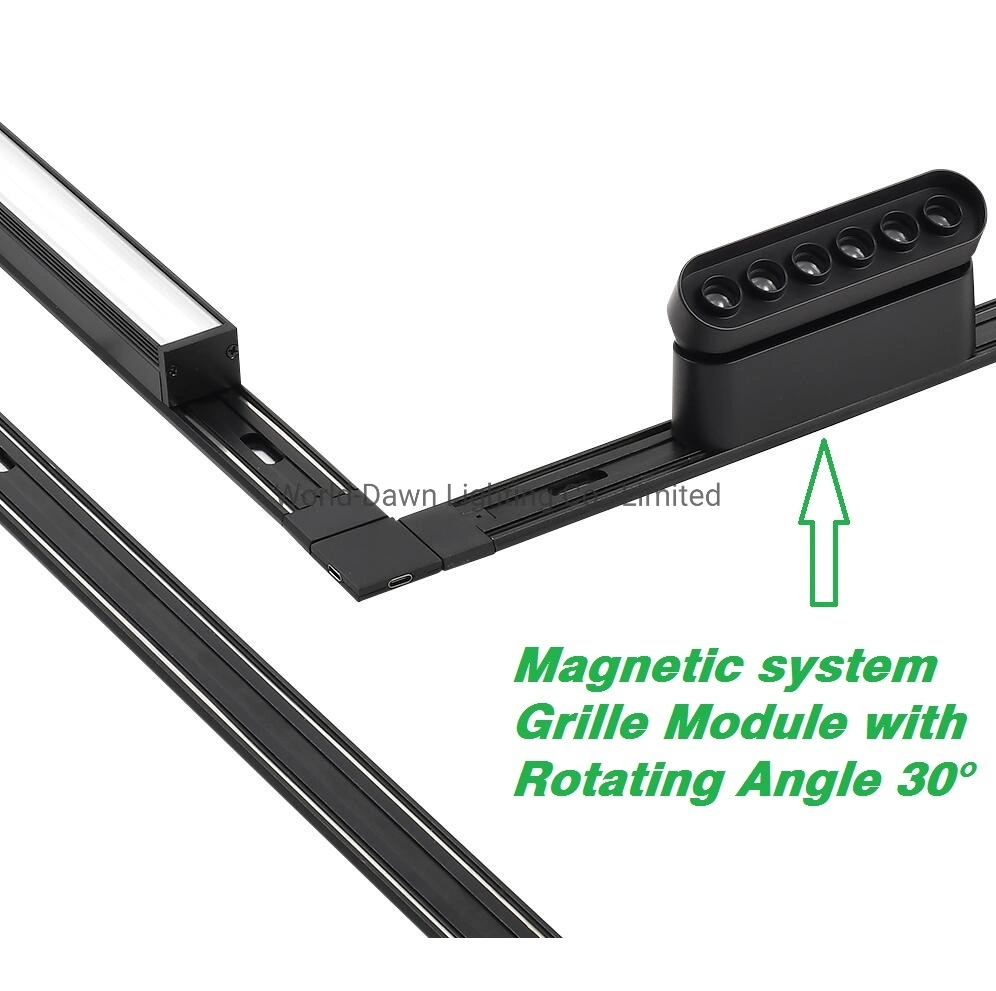 Lumière linéaire magnétique montée en surface pour éclairage domestique et commercial ultra-mince connectable DC48V