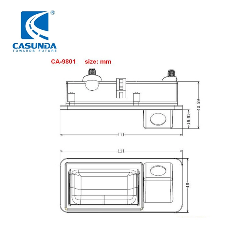 Caméra de recul HD Sony CCD pour VW Audi pour le stationnement de secours en marche arrière.