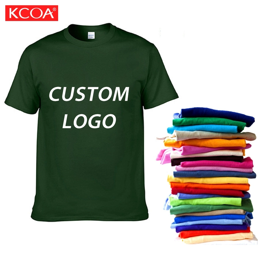 High Quality Fashion Green Customized Blank Cotton Men Tee Shirt