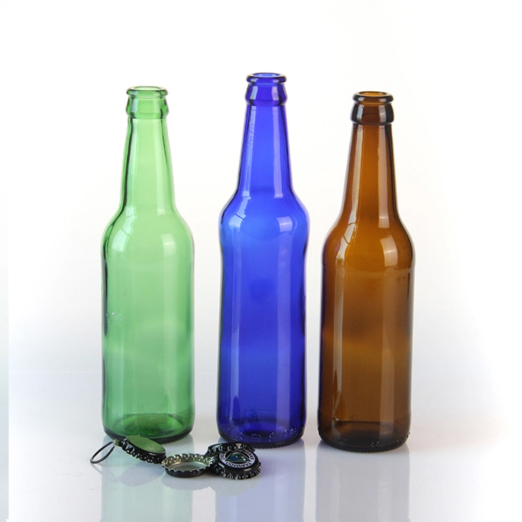 Populaire 28mm cou bleu clair vide Botella de Vidrio pour Emballage de bière