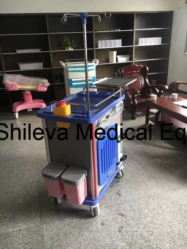 Medical Trolley Plastic Medicine Trolley/ Dressing Cart/Emergency Trolley