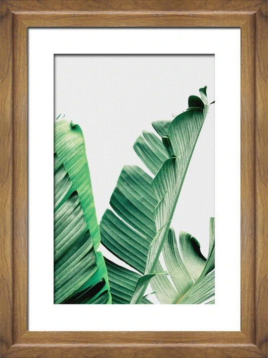 Plant Leaves Leaf Botanical Green Style Custom Cheap Home Hotel Decor Simple Wall Art Painting Artistic Framed Picture