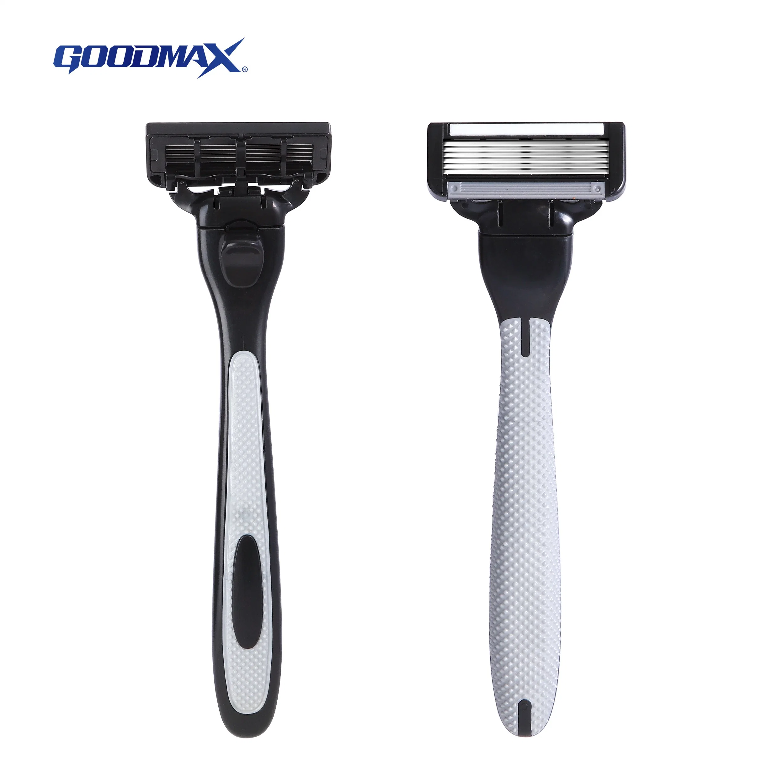 Non-Slip Handle Four L-Shape Blade System Razor