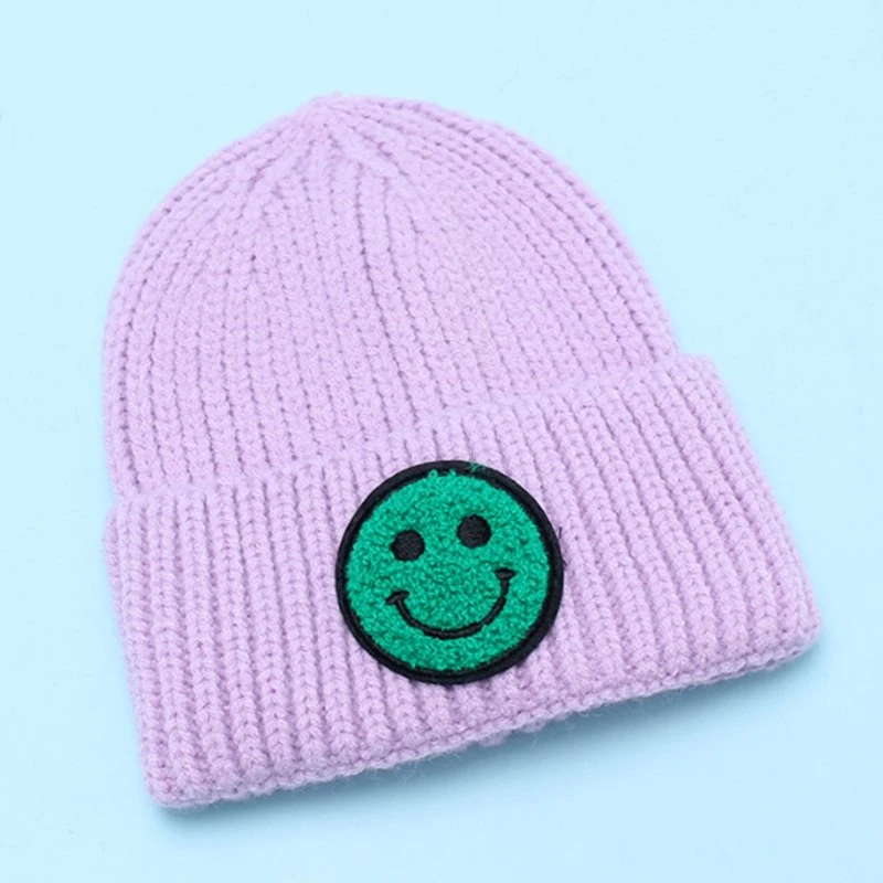 Fashion Custom Knitted Cuffed Design Cute Beanie Foldable Winter Cap for Girl/Women