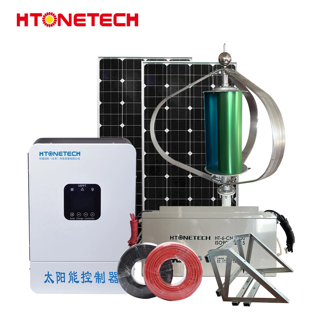 Htonetech Half Cut Mono Solar Panel Wholesale/Supplierrs Plug and Play Wind Power China Wind Solar Energy Storage System with Solar and Wind Generator Systems