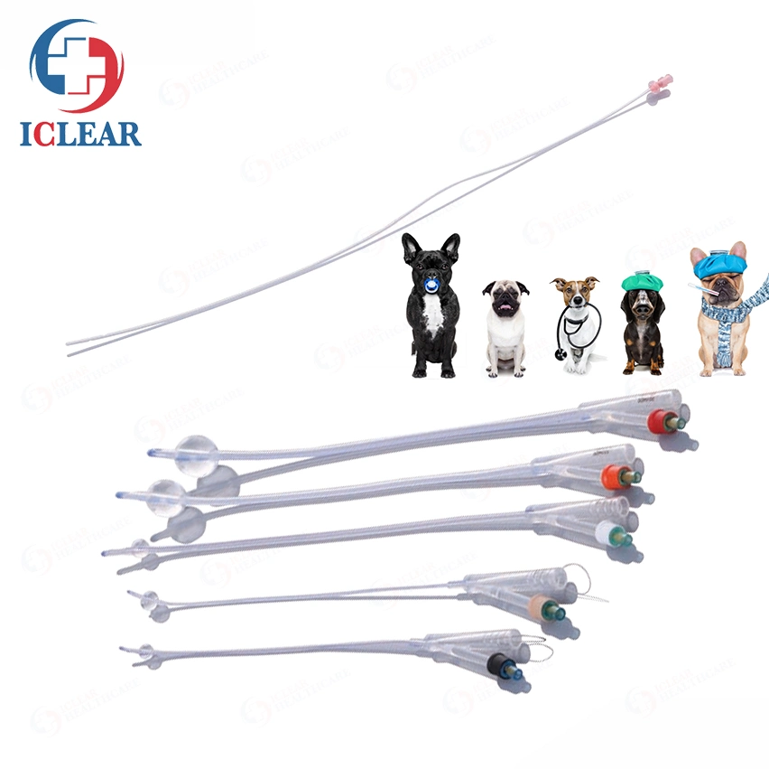 1.3/1.6/2.0/2.6mm Disposable Animals Medical Silicone Foley/Dog Urine Tube Catheter