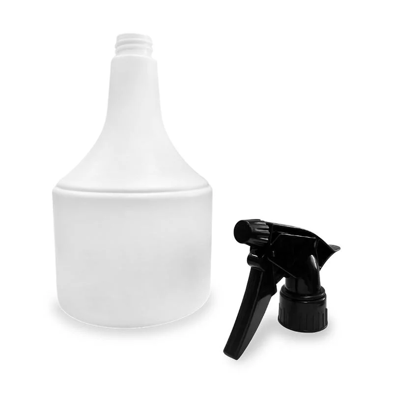 Detergant Liquid Laundry Bottle White Plastic HDPE 1 Liter Cleaning Trigger Sprayer Bottle