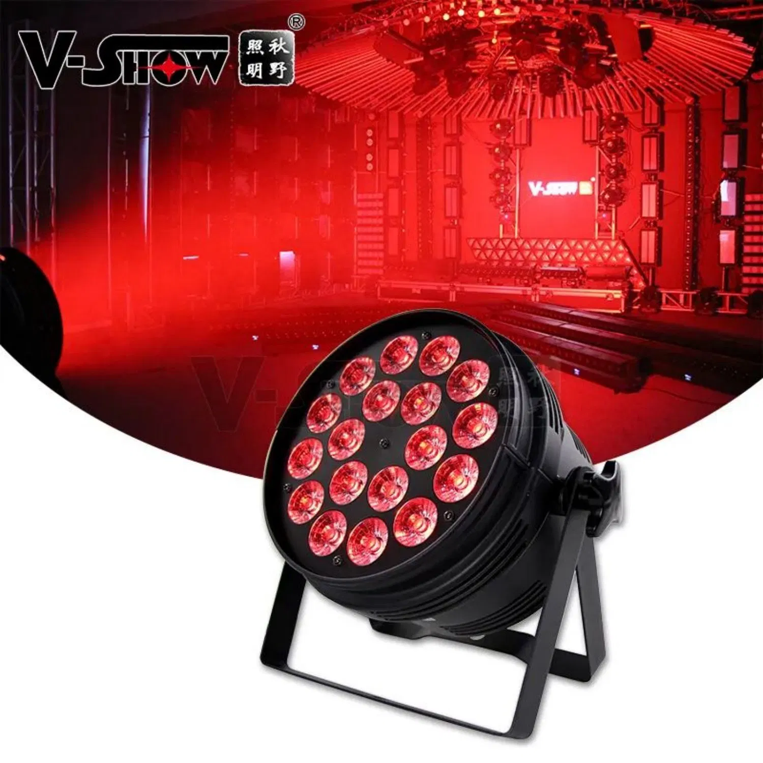 V-Show Indoor LED 18*18W RGBWA+UV 6in1 Indoor LED PAR Can Light